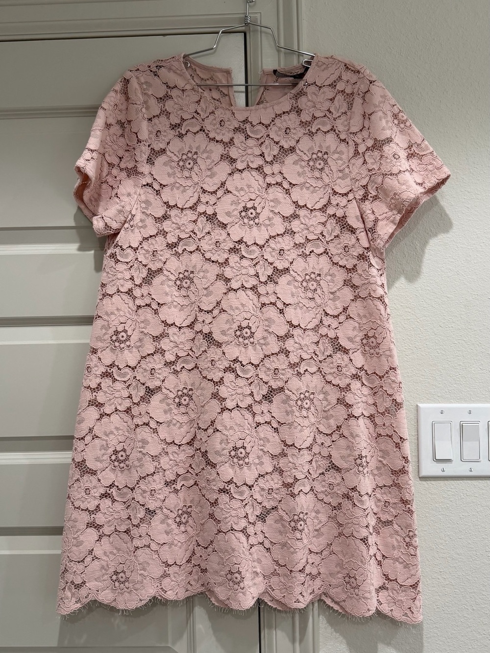 BCBGMaxAzria Pink Lace Dress Diane Dress M Summer Dress BCBG Max Azria GUC - Picture 4 of 11